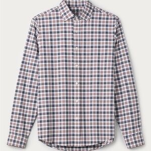 RHONE Men's Checkered Shirt - Navy and Red